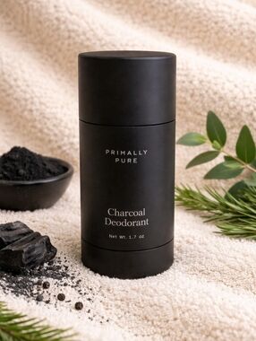 Primally Pure Charcoal Deodorant - Black NEW